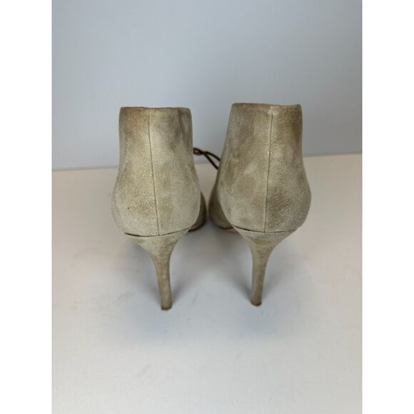Badgley Mischka Women's Size 8 Beige Peep Toe Stiletto Heel Bootie EUC - Picture 4 of 8